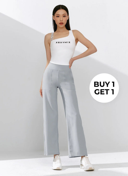 [BUY 1 GET 1] Black Label Signature Power Rise Pocket Wide Leggings