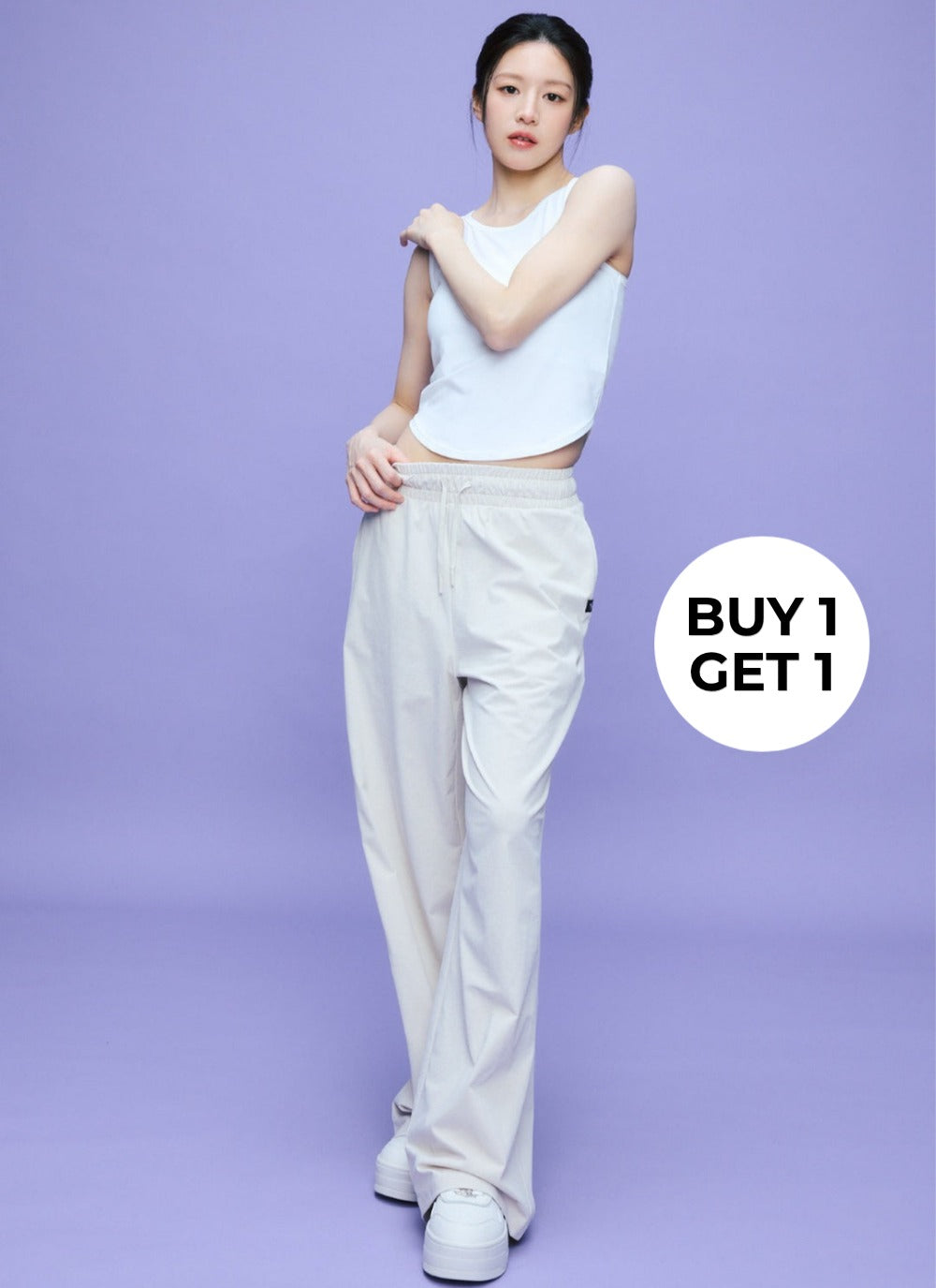 [BUY 1 GET 1] Comfort Tension Basic Wide Pants