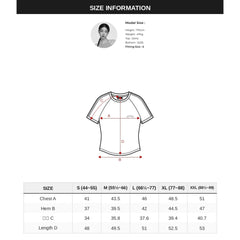 XEXYMIX Raglan Colorblock Crop Short Sleeve — detail image