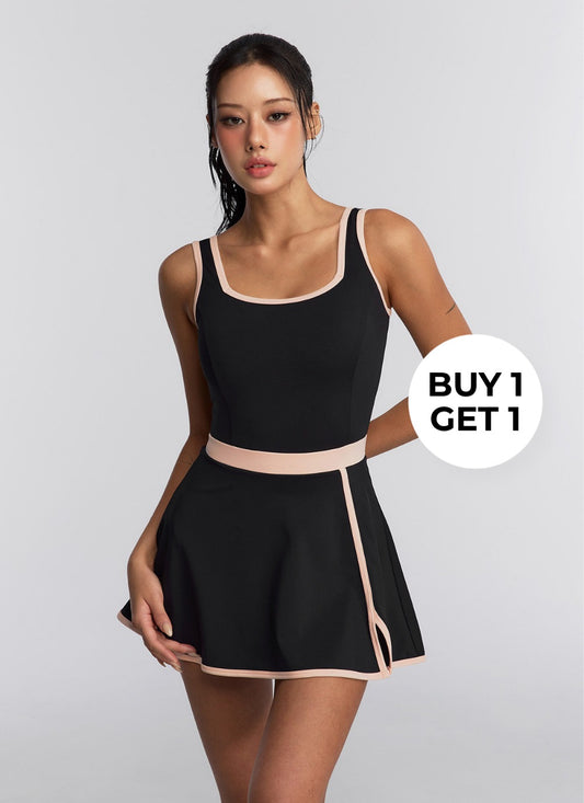 [BUY 1 GET 1] French Contrast 2-in-1 Dress