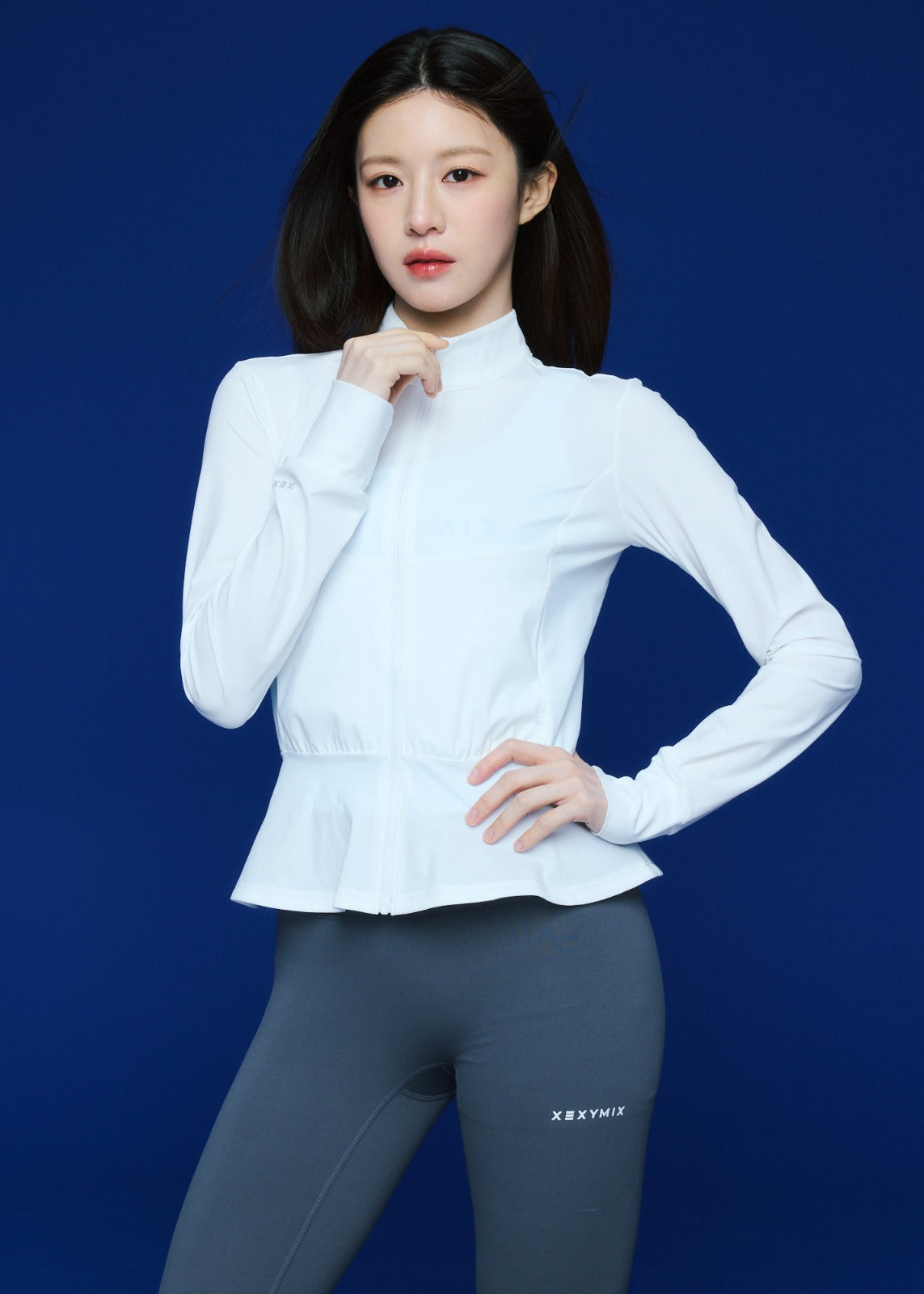 XEXYMIX Cooling Peplum Zip-Up Jacket