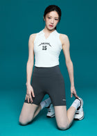NX Open Collar In-Pad Crop Top and V-Up 3D Plus Bootcut Leggings SET