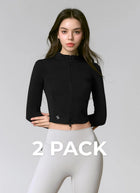 XEXYMIX Slim Fit Cropped Zip-up Jacket 2-Pack — product image