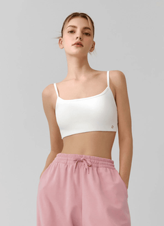 XEXYMIX Black Label Signature Power Rise Back Twist Bra Top in Pale Ivory — image 2