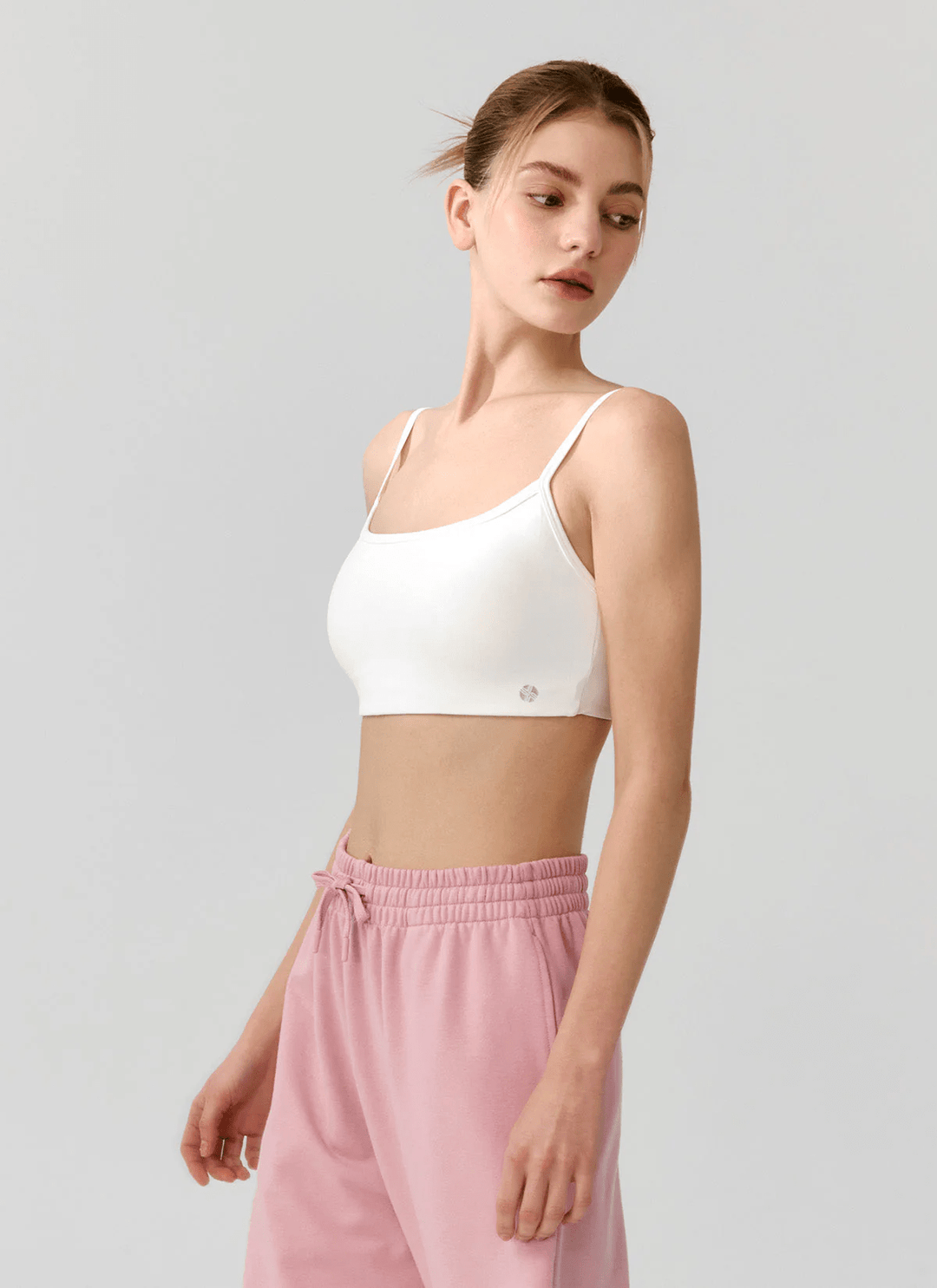 XEXYMIX Black Label Signature Power Rise Back Twist Bra Top in Pale Ivory — image 4
