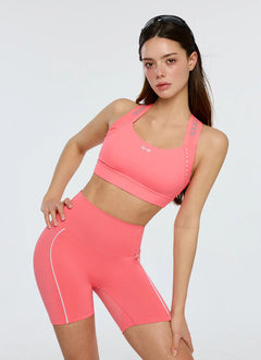 XEXYMIX RX Black Label Signature 360N Reflective Bra Top in Repower Coral — image 1