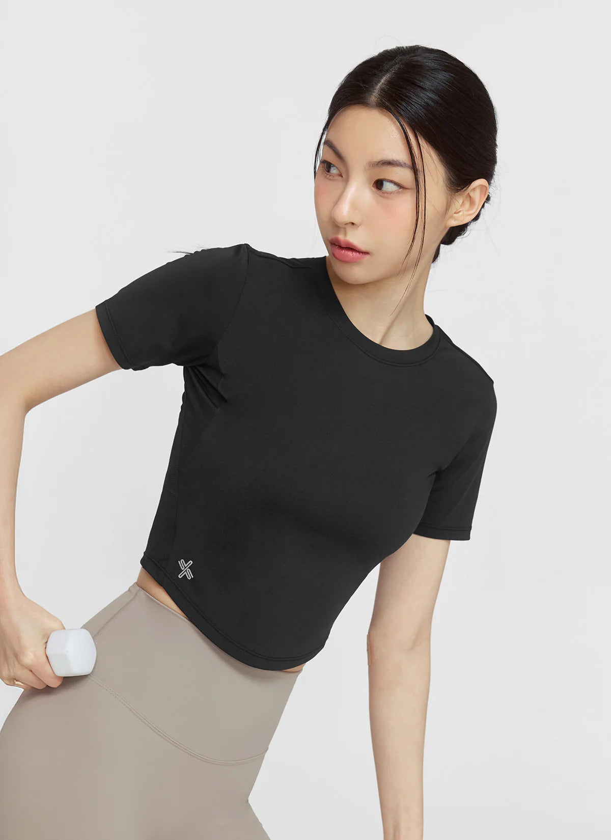 XEXYMIX Ice Scent Cropped Short Sleeve in Ivory — image 1
