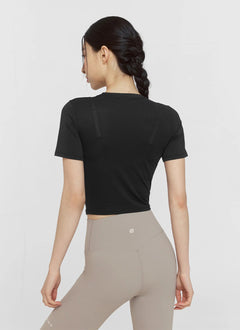 XEXYMIX Ice Scent Cropped Short Sleeve in Ivory — image 4