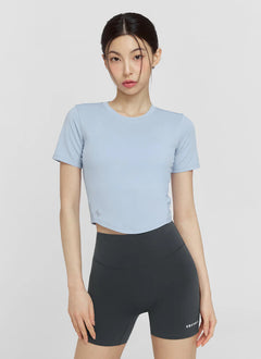 XEXYMIX Ice Scent Cropped Short Sleeve in Charcoal — image 2