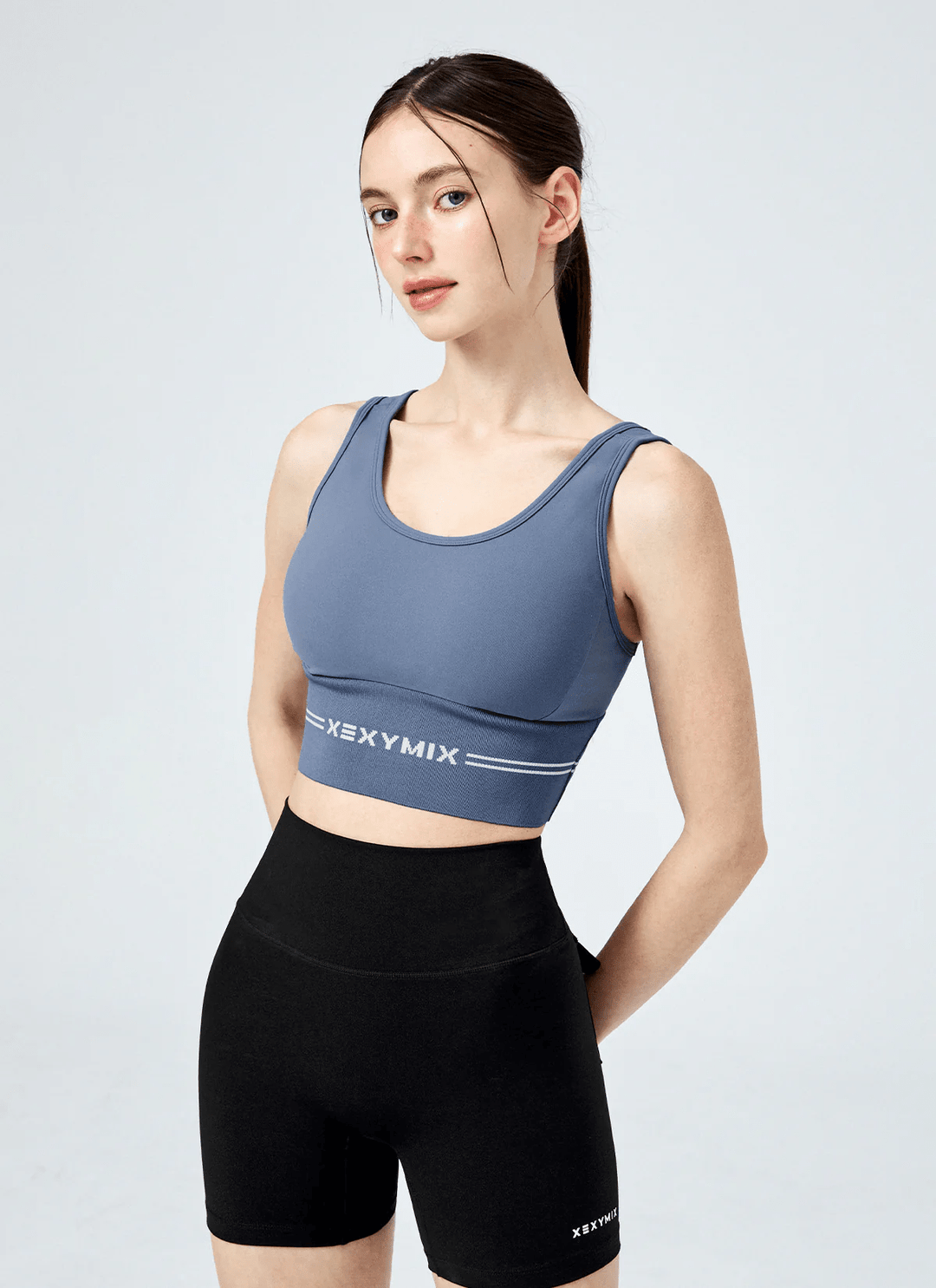 XEXYMIX Black Label Signature Power Rise Logo Banding Bra Top — image 3