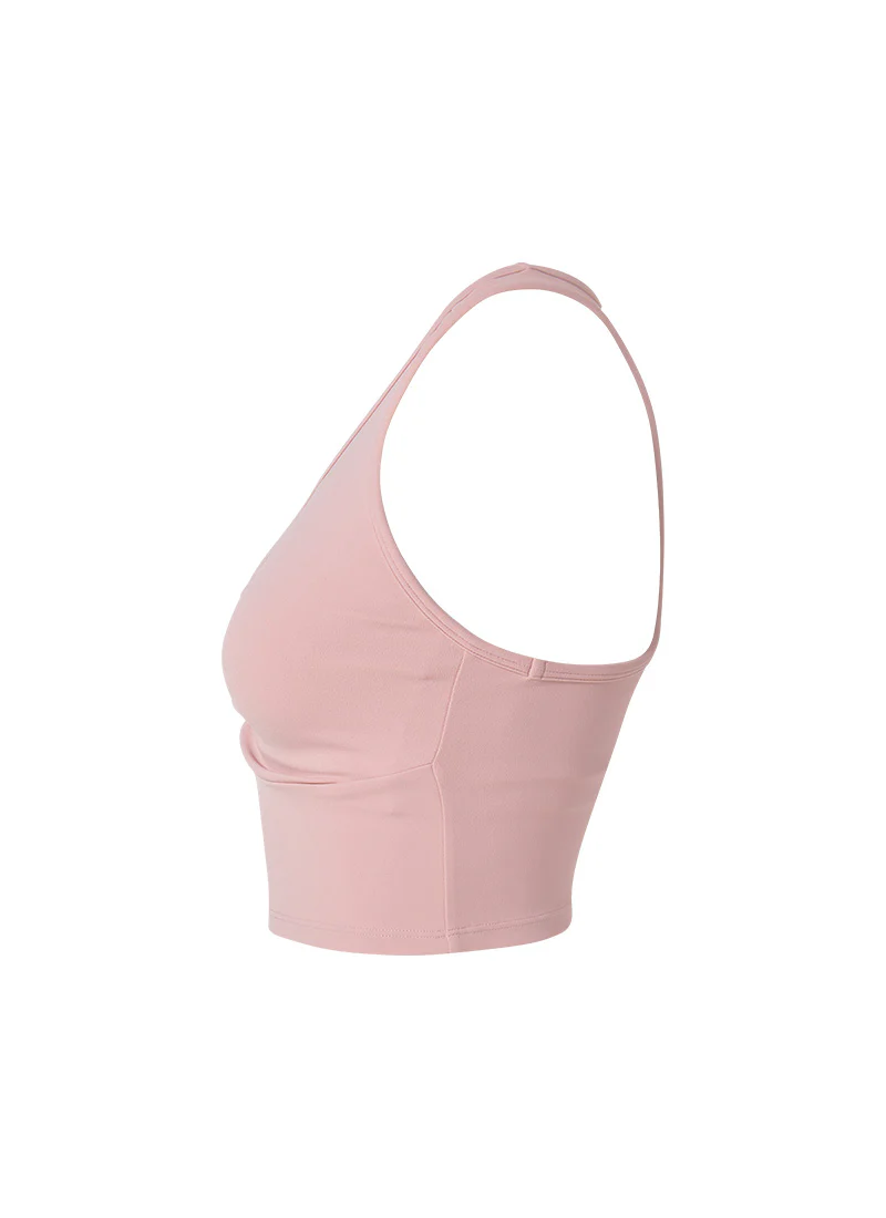 XEXYMIX Black Label Signature Power Rise Shirring Crop Top in Fog Pink — image 3