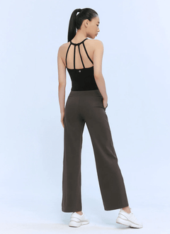 XEXYMIX Black Label Signature Power Rise Halter-Neck Crop Top in Black — image 3