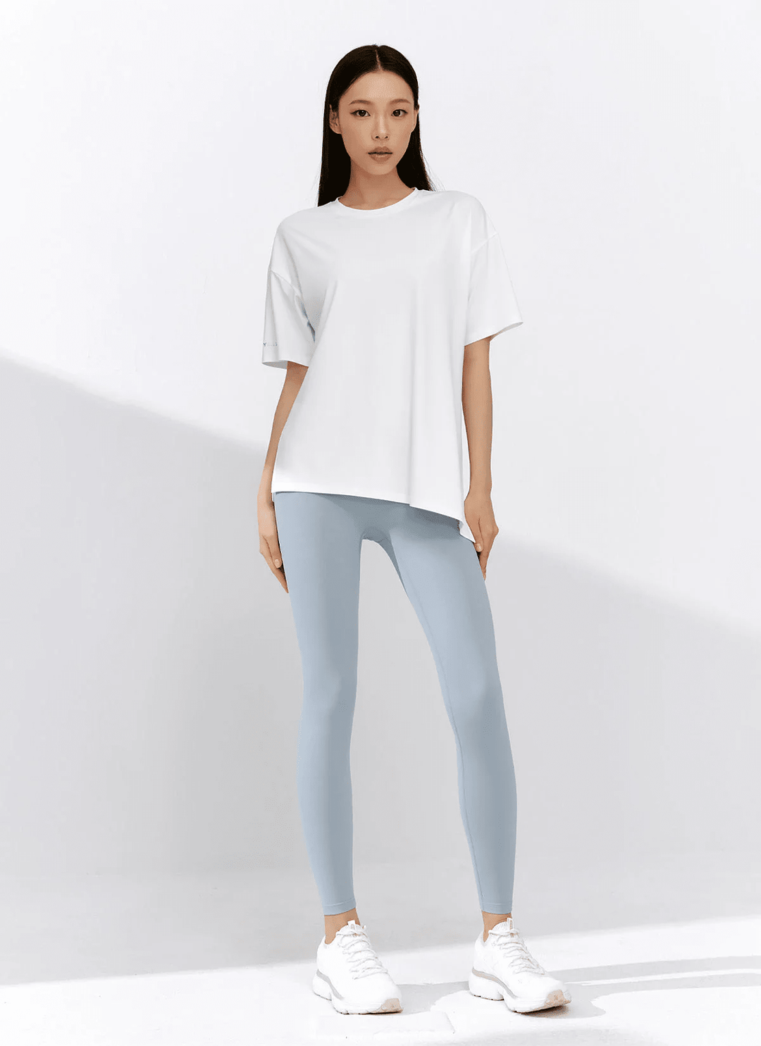 XEXYMIX Black Label Signature Power Rise Shirring Leggings in Ash Sky — image 2
