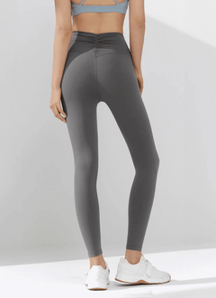 XEXYMIX Black Label Signature Power Rise Shirring Leggings in City Night Gray — image 3
