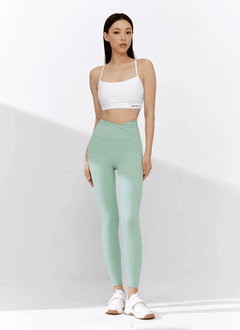 XEXYMIX Black Label Signature Power Rise Shirring Leggings in Gray Moss Green — image 2