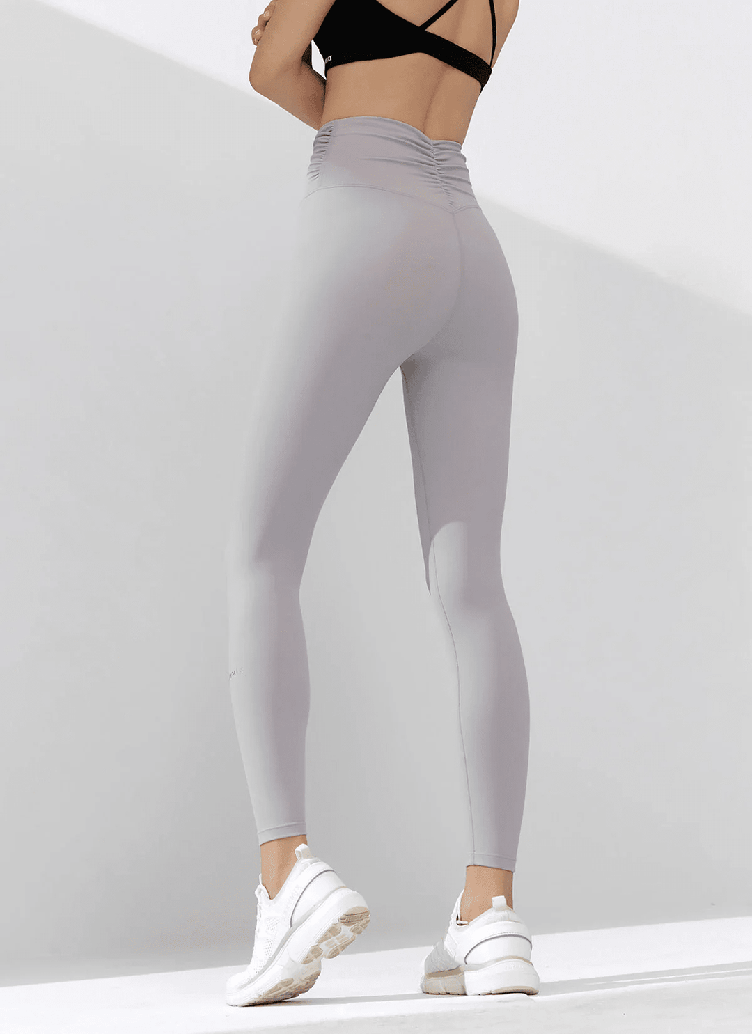 XEXYMIX Black Label Signature Power Rise Shirring Leggings in Purple Gray — image 1