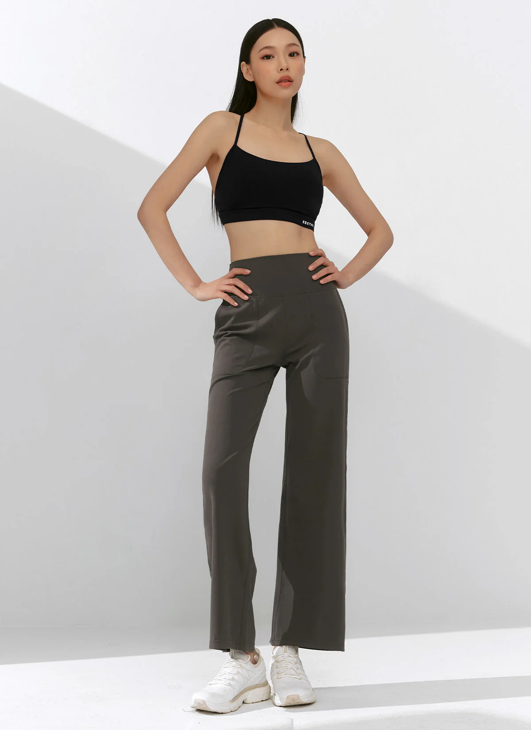 XEXYMIX Black Label Signature Power Rise Pocket Wide Leggings in London Night — image 1