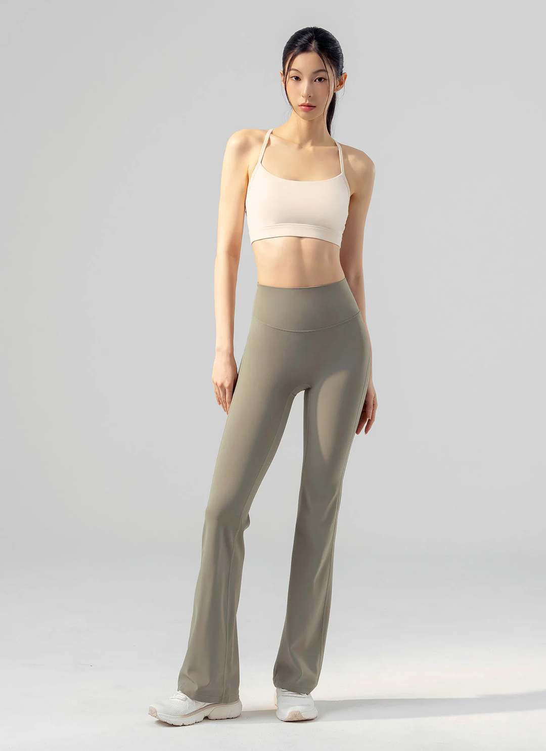 XEXYMIX Black Label Signature Power Rise Bootcut Pants (Long) in Matte Brown — image 1