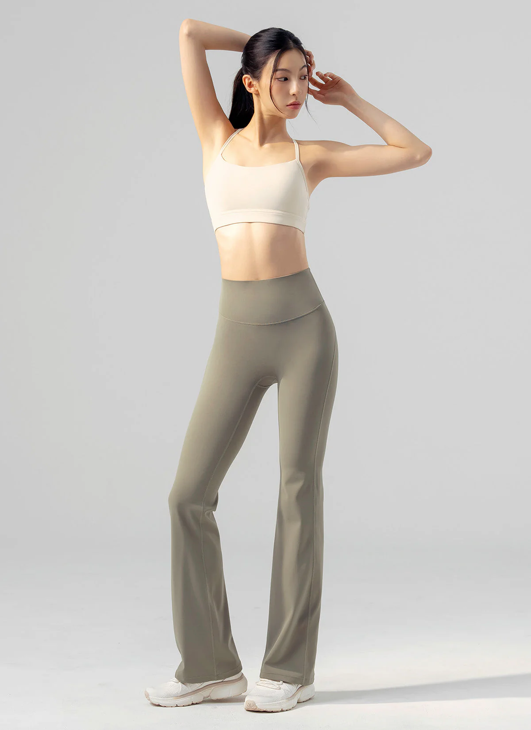 XEXYMIX Black Label Signature Power Rise Bootcut Pants (Long) in Matte Brown — image 3