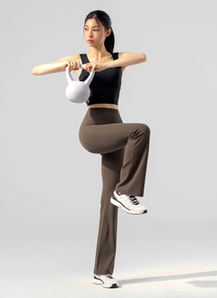 XEXYMIX Black Label Signature Power Rise Bootcut Pants (Long) in Walnut Brown — image 3