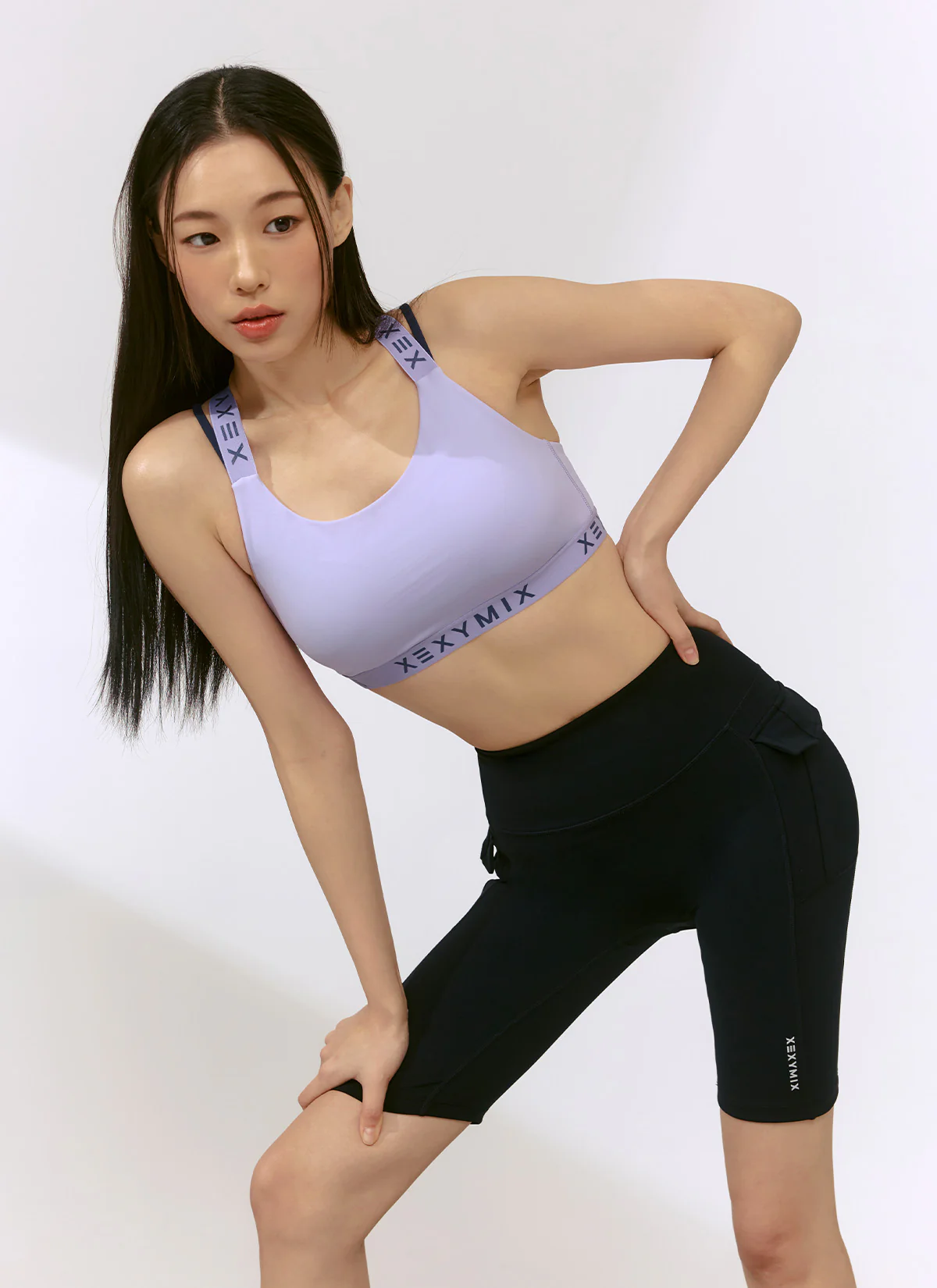 XEXYMIX Black Label Signature 360N Out-Pocket Leggings (4.5-Length) in Black — image 4