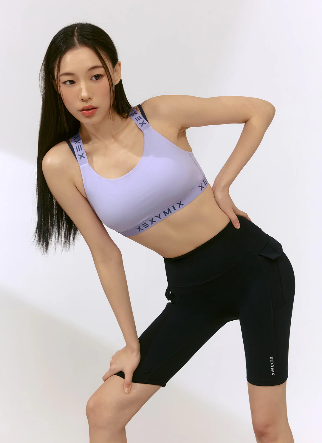 XEXYMIX Black Label Signature 360N Out-Pocket Leggings (4.5-Length) in Black — image 4