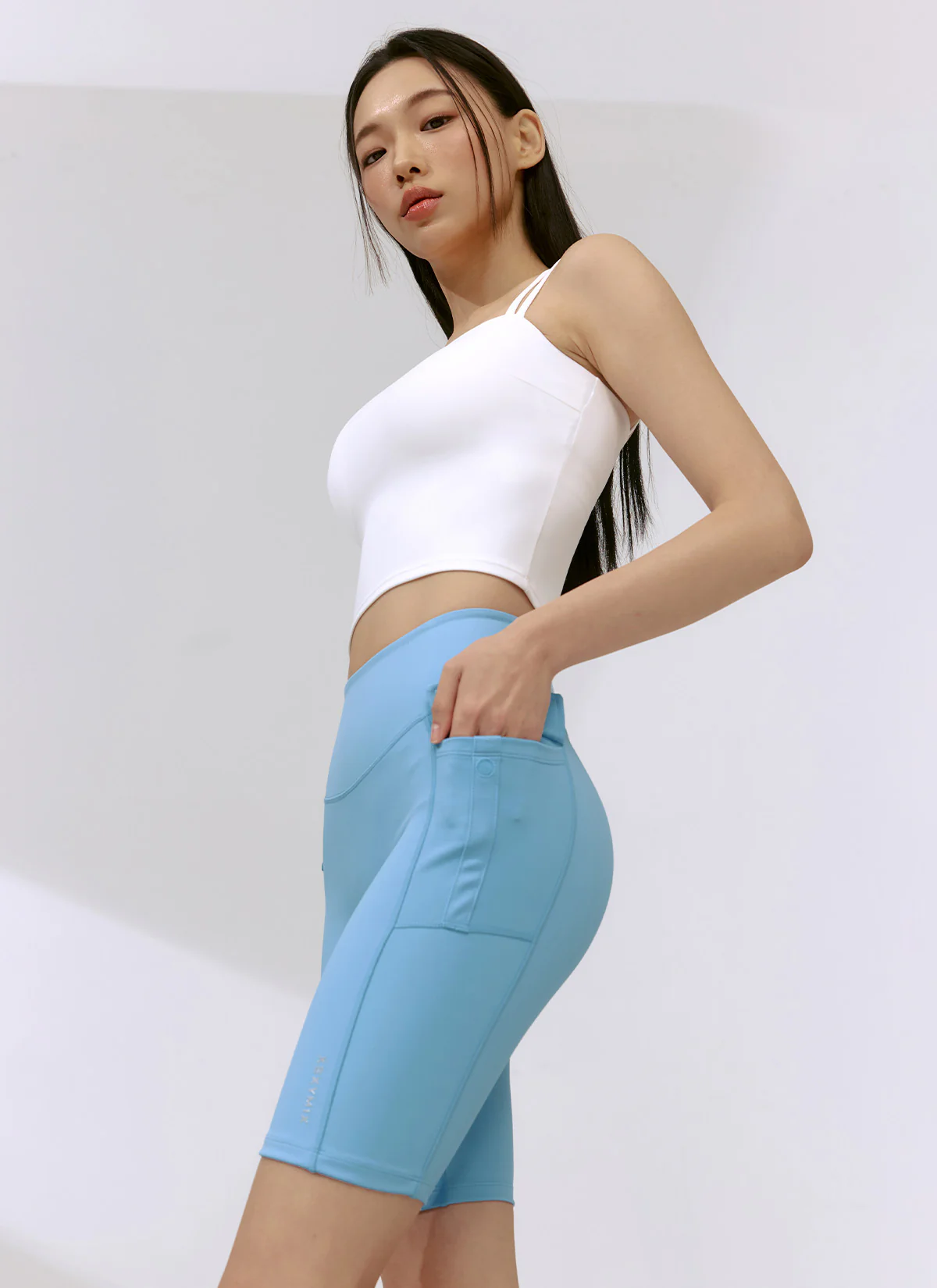 XEXYMIX Black Label Signature 360N Out-Pocket Leggings (4.5-Length) in Iceland Blue — image 3