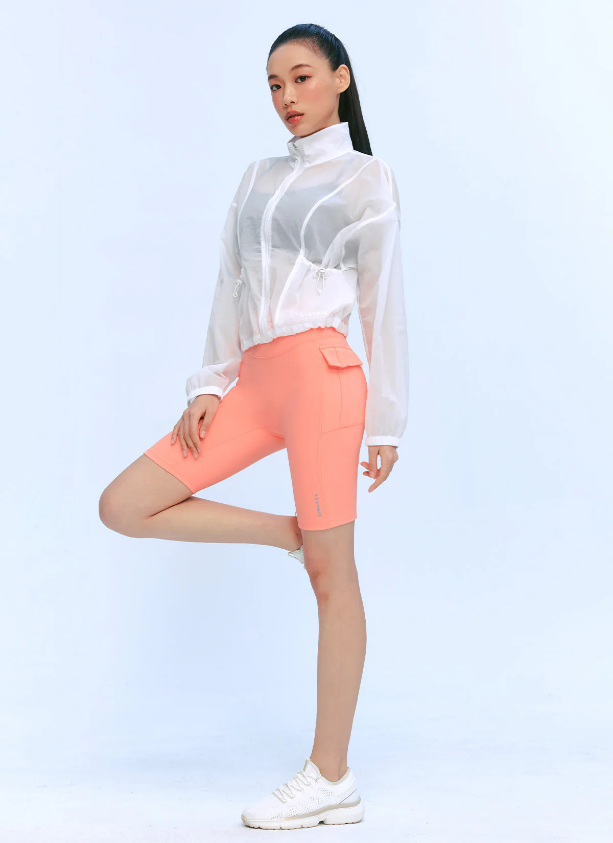 XEXYMIX Black Label Signature 360N Out-Pocket Leggings (4.5-Length) in Light Coral — image 1