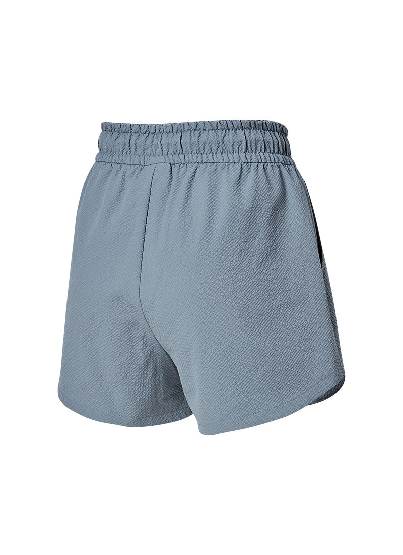 XEXYMIX Seersucker Rounded Shorts in Stormy Blue — image 3