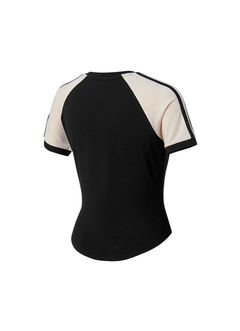 XEXYMIX Raglan Colorblock Crop Short Sleeve in Black — image 6
