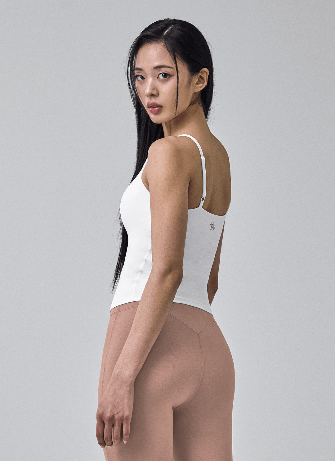 XEXYMIX Black Label Signature Power Rise String Tank Top in Pale Ivory — image 3