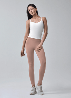 XEXYMIX Black Label Signature Power Rise String Tank Top in Pale Ivory — image 4