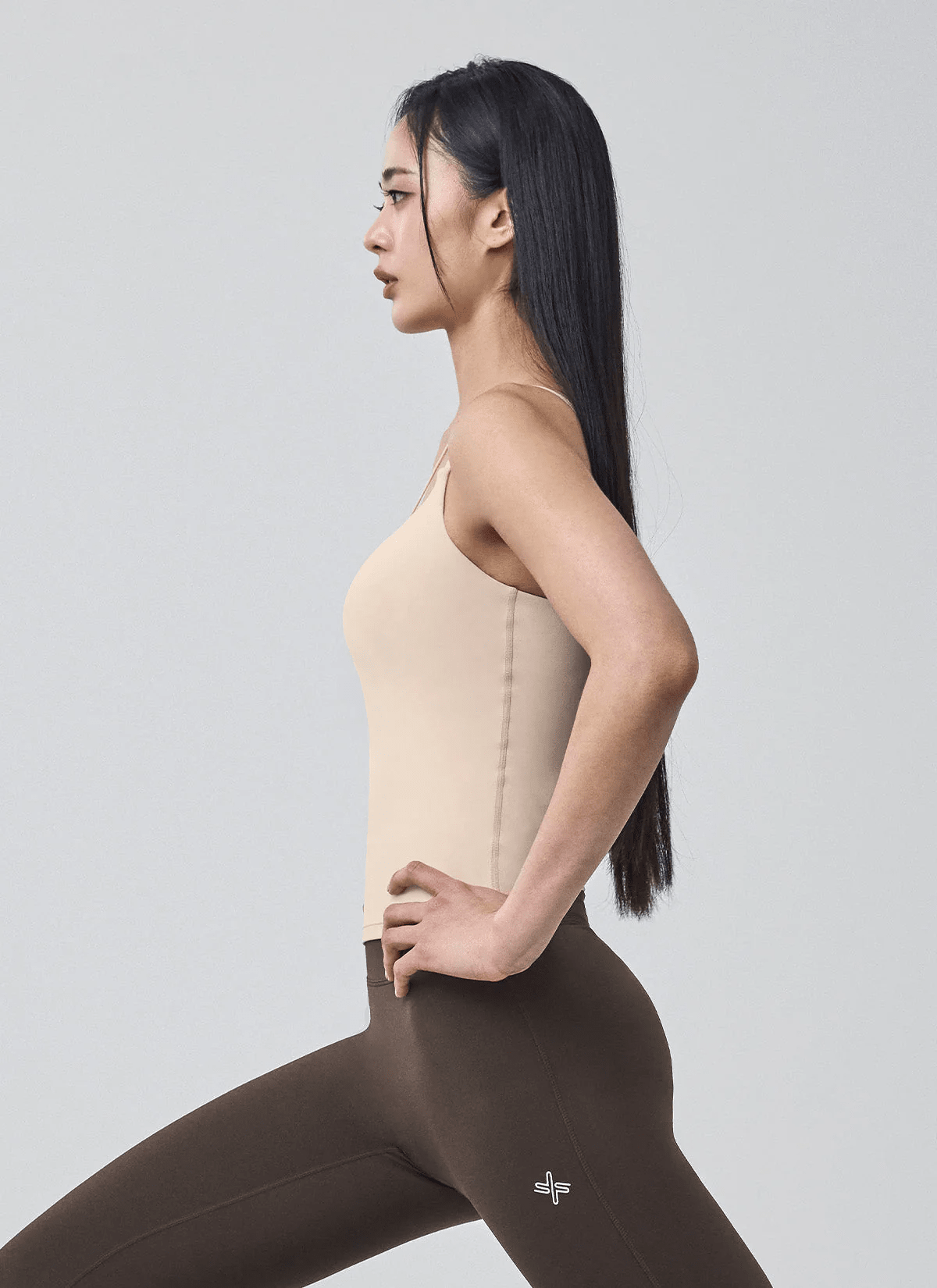 XEXYMIX Black Label Signature Power Rise String Tank Top in Sweet Cream — image 3