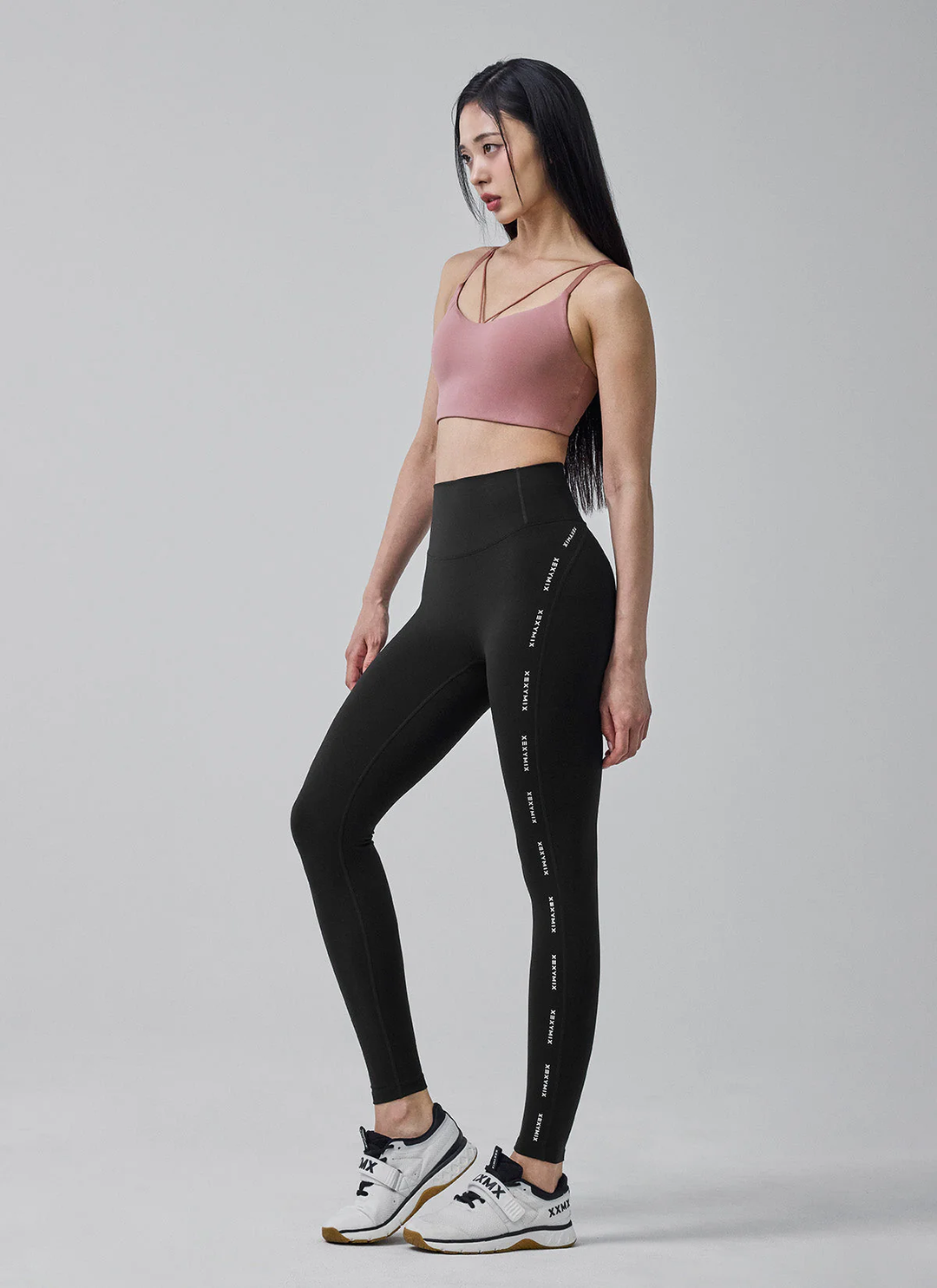 XEXYMIX Black Label Signature Power Rise String Bra Top in Ballet Pink — image 3