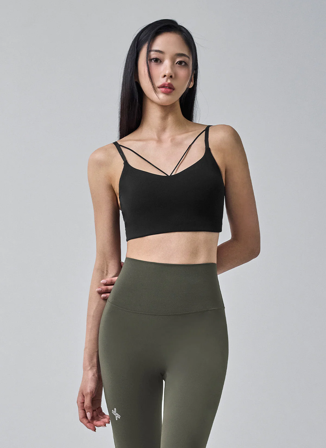 XEXYMIX Black Label Signature Power Rise String Bra Top in Black — image 1