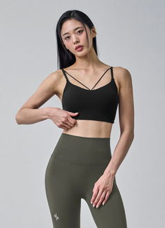 XEXYMIX Black Label Signature Power Rise String Bra Top in Black — image 2