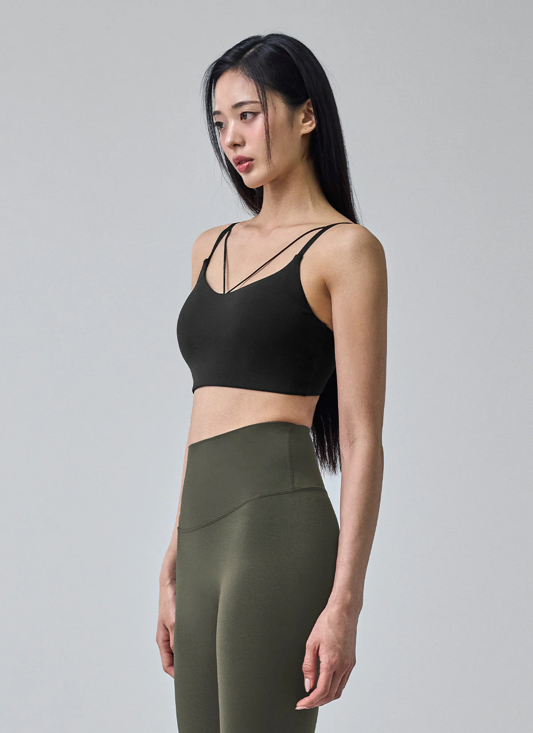 XEXYMIX Black Label Signature Power Rise String Bra Top in Black — image 4