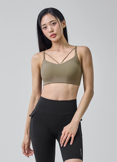 XEXYMIX Black Label Signature Power Rise String Bra Top in Evening Khaki — image 1