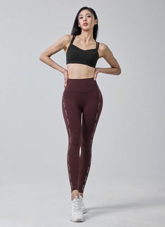 XEXYMIX Black Label Signature 360N Logo Line Leggings in Brandy Wine — image 1