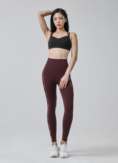 XEXYMIX Black Label Signature 360N Logo Line Leggings in Brandy Wine — image 3