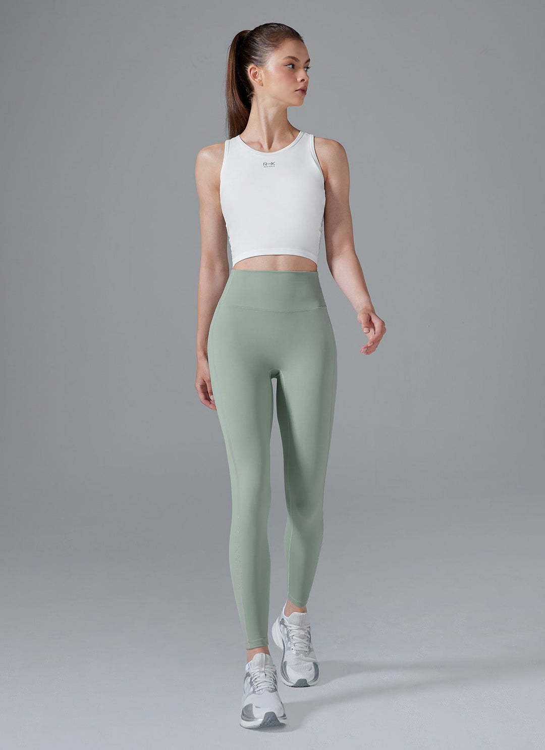 XEXYMIX RX Black Label Signature 360N Reflective Line Leggings in Cameo Green — image 1