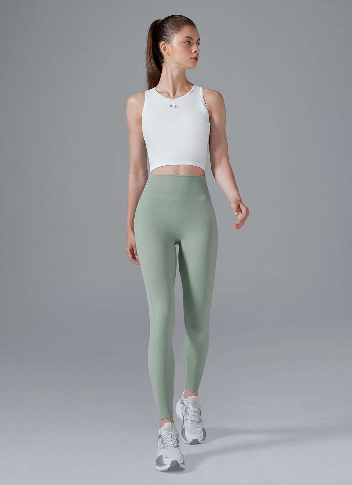 XEXYMIX RX Black Label Signature 360N Reflective Line Leggings in Cameo Green — image 1