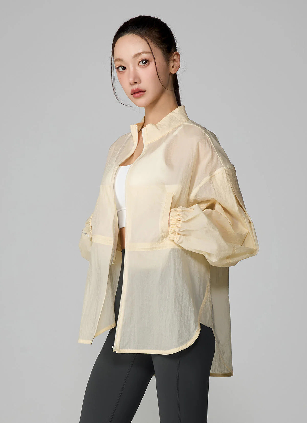 XEXYMIX Light Ventilation Windbreaker in Vanilla Yellow — image 3