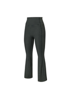 XEXYMIX Washing Ribbed Flare Bootcut Pants in Washing Yellow Black — image 5