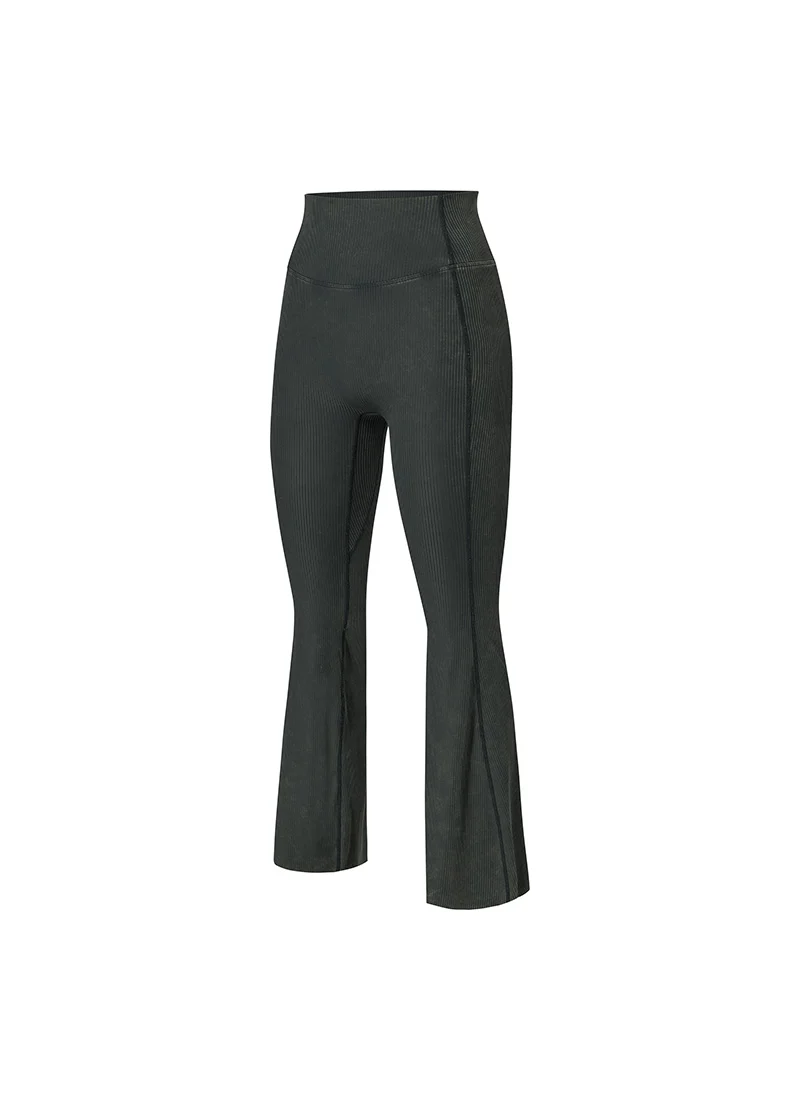 XEXYMIX Washing Ribbed Flare Bootcut Pants in Washing Yellow Black — image 5