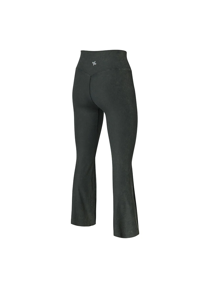 XEXYMIX Washing Ribbed Flare Bootcut Pants in Washing Yellow Black — image 6