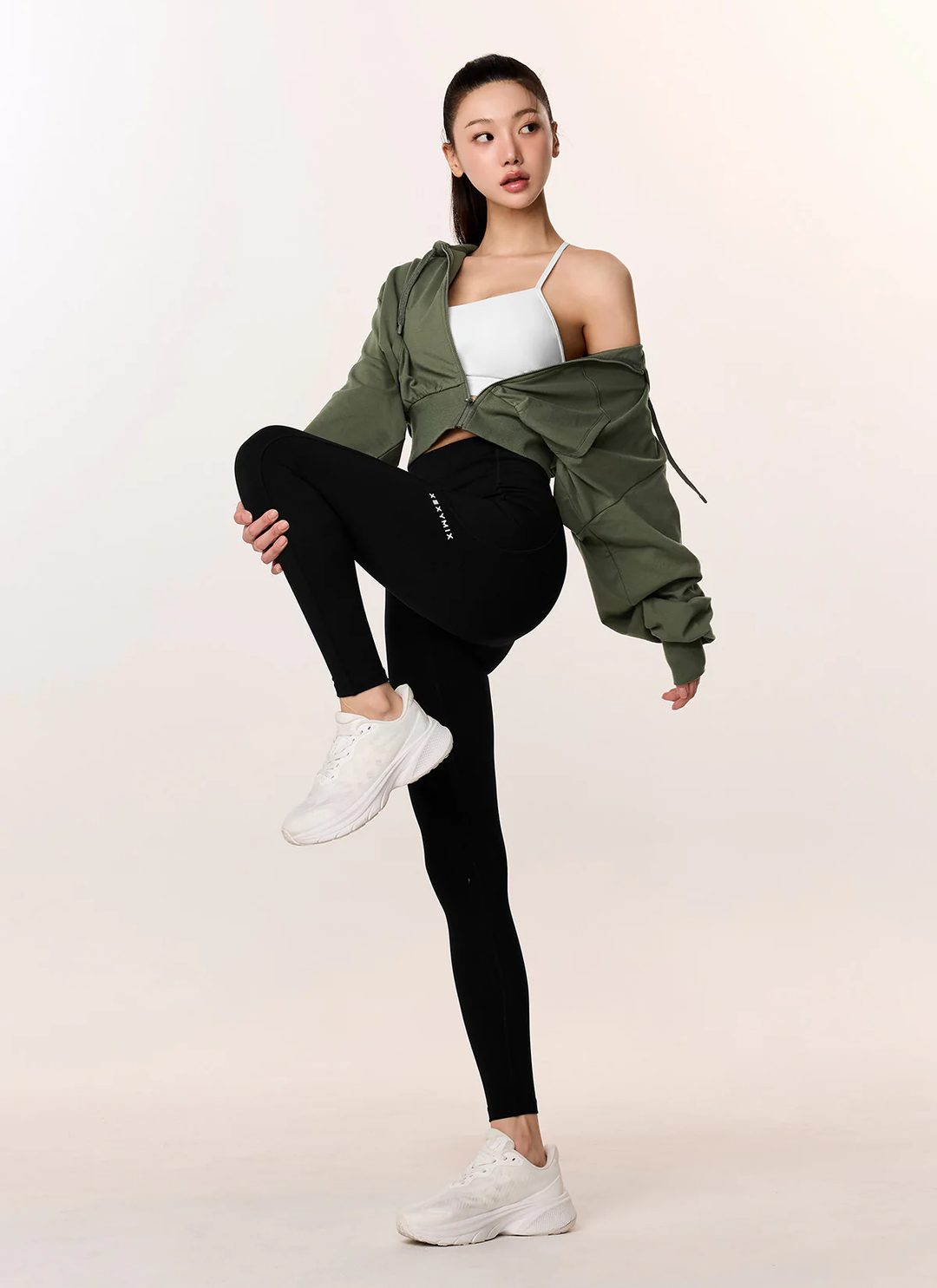 XEXYMIX Black Label Signature 380N Pocket Leggings Bottom in Black — image 5