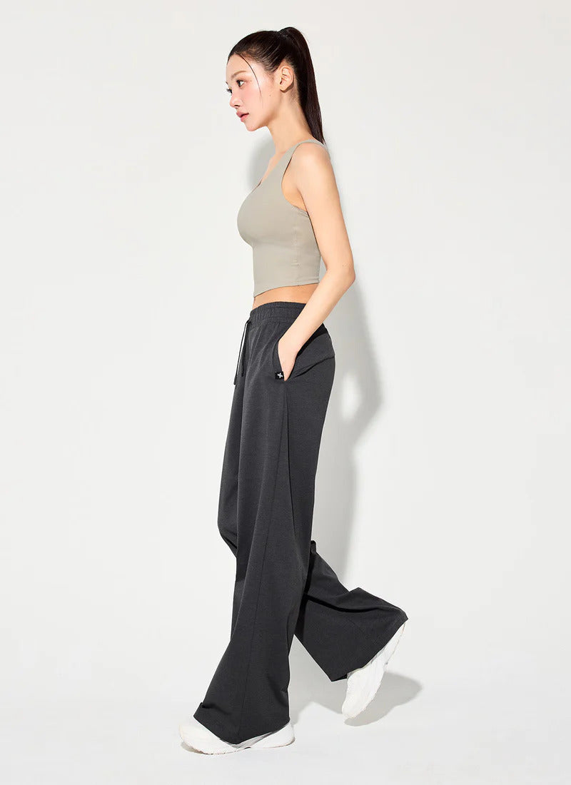 XEXYMIX Comfort Tension Basic Wide Pants in Black — image 1