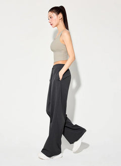 XEXYMIX Comfort Tension Basic Wide Pants in Black — image 1