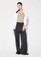 Comfort Tension Basic Wide Pants in Black